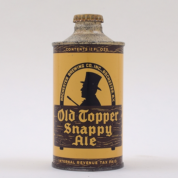 Old Topper Snappy Ale Cone YELLOW TEXT 178-7
