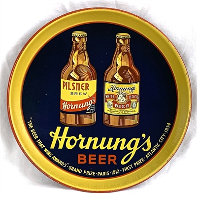 NABA LOT- Hornungs Pilsner White Bock Beer Steinie Bottles Tray