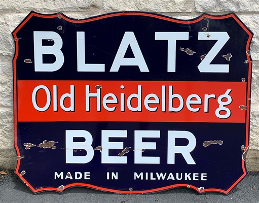 NABA LOT- Blatz Old Heidelberg Beer Porcelain Sign