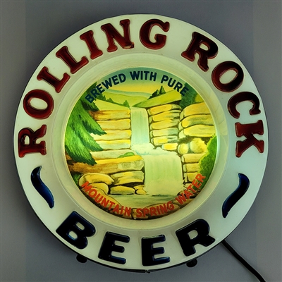NABA LOT- Rolling Rock Beer Illuminated Sign