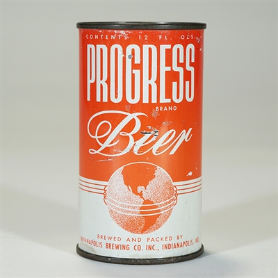 NABA LOT- Progress Beer Indianapolis Brewing Flat Top RARE ORANGE