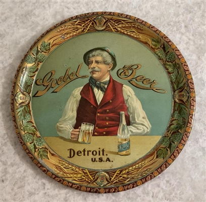 NABA LOT- Goebel Beer Tray Detroit MI Pre-prohibition