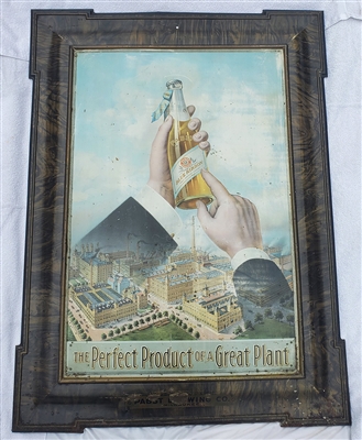 NABA LOT- Pabst Blue Ribbon Self-Framed Tin Lithograph Advertising Sign