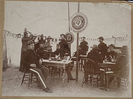 NABA LOT- Pabst Blue Ribbon Beer 1898 US Soldiers Photograph