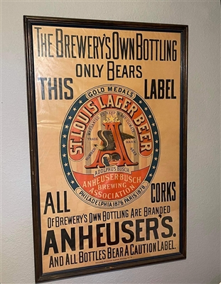 NABA LOT- Anheuser-Busch St. Louis Lager Beer Bottling Lithograph