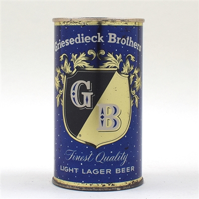 Griesedieck Bros Blue Set Can Flat Top 76-23 -RARE BLOCK LETTERS-
