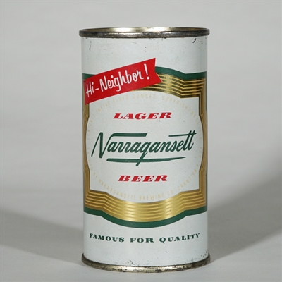 Narragansett Hi-Neighbor Lager Beer Flat Top 101-28