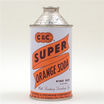 C and C Super Orange Soda Cone Top -NEAR PERFECT-