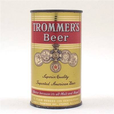 Trommers Beer Flat Top WITHDRAWN FREE 139-26