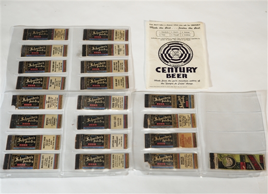 Century Schneider Beer Matchook and Advertisement Collection