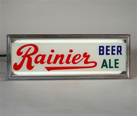 Rainier Beer Ale Neon Backlit Illuminated Sign