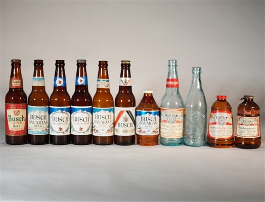 Budweiser and Busch Bottle Collection