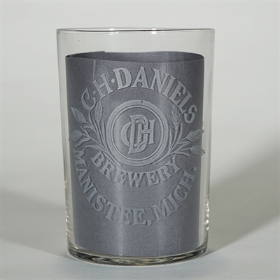 C.H. Daniels Brewery Manistee Michigan Etched Glass