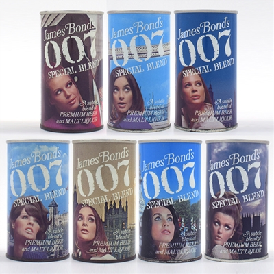 James Bond 007 Complete 7-Can Set SUBJECT TO LOTS 186-192