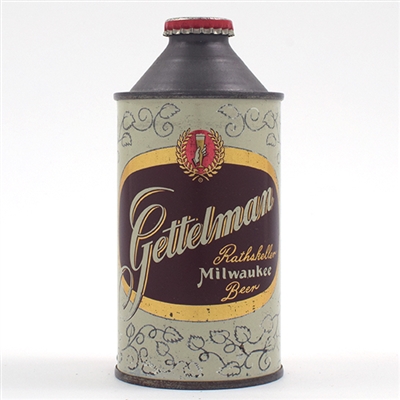 Gettelman Beer Cone Top 164-24 -UNUSUALLY CLEAN-