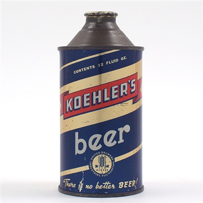 Koehlers Beer Cone Top 171-25 RARE VARIATION
