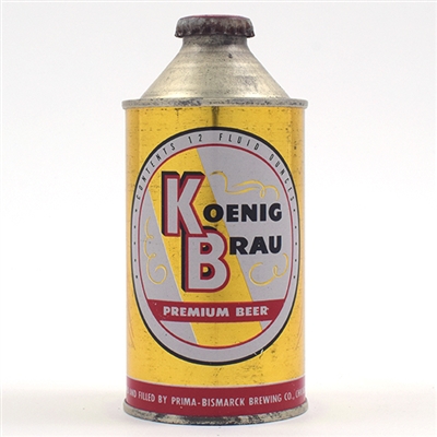 Koenig Brau Beer Cone Top UNLISTED TOP CONDITION