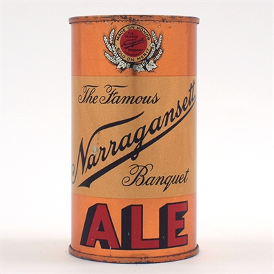 Narragansett Ale Opening Instruction Flat Top 101-10 CLEAN