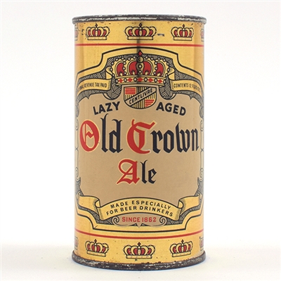 Old Crown LAZY AGED Ale Opening Instruction IRTP Flat Top 104-38