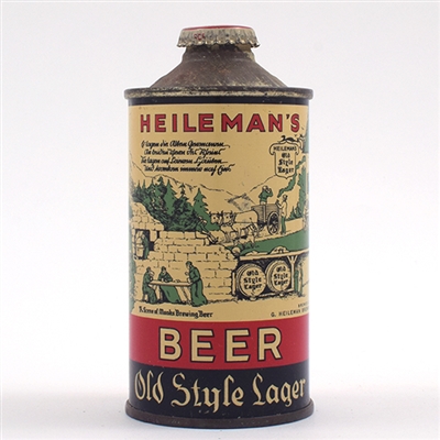 Old Style Heilemans Beer Cone Top STRONG 177-10