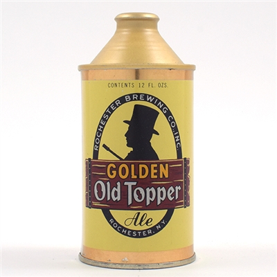 Old Topper Golden Ale Cone Top MINTY 178-8