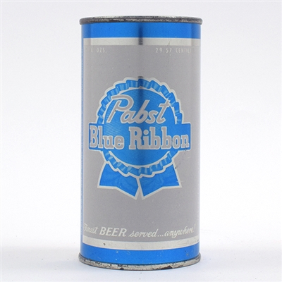 Pabst Blue Ribbon Beer 10 OUNCE MILWAUKEE Flat SILVER TRIM UNLISTED