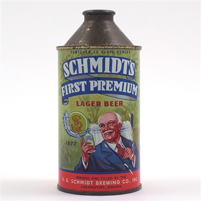 Schmidts Premium Beer Cone Top 1877 183-32