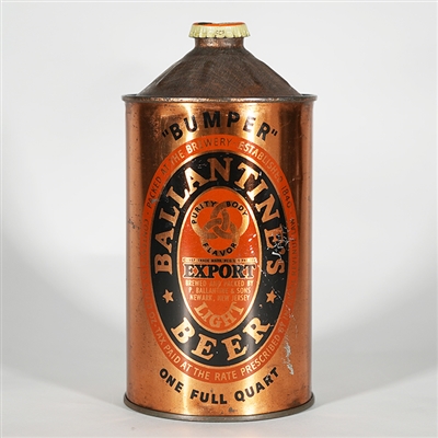Ballantine Bumper Quart Cone Beer Centennial 1840-1940 202-14