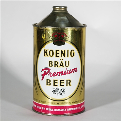 Koenig Brau Premium Beer Quart Cone 213-2