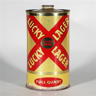 Lucky Lager Quart Cone Top Can 214-12