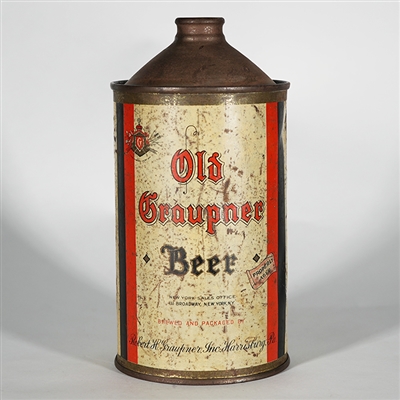 Old Graupner Beer Quart Cone Top 211-9