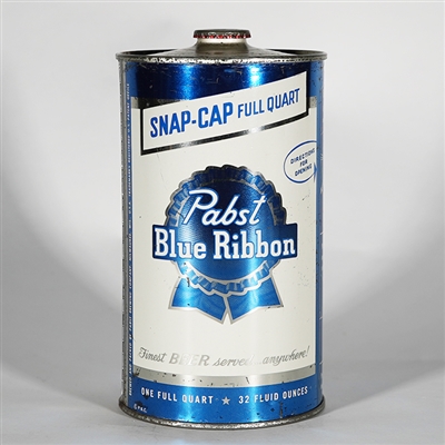 Pabst Blue Ribbon Snap-Cap Quart Cone Top L217-5
