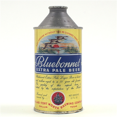 Bluebonnet Beer Cone Top MINTY 153-32