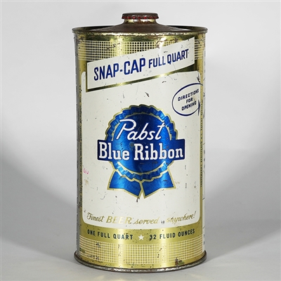 Pabst Blue Ribbon Snap-Cap Quart Cone 217-3
