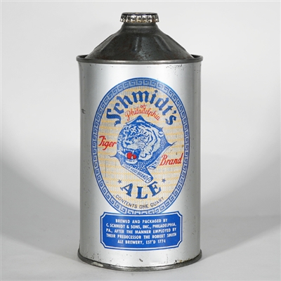 Schmidts Tiger Brand Ale Quart Cone Top 218-16