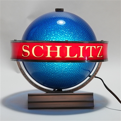 Schlitz Globe Rotating Illuminated Cash Register Sign
