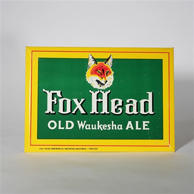 Fox Head Old Waukesha Ale TOC Sign