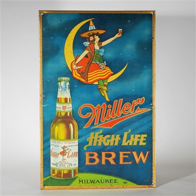 Miller High Life BREW Prohibition Era TOC Sign