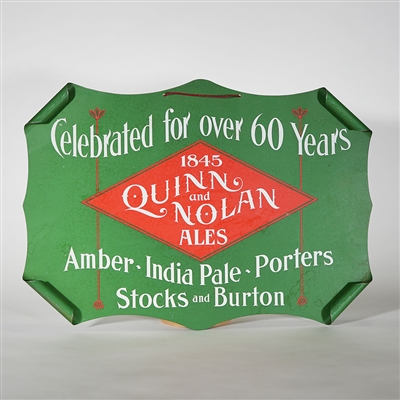 Quinn Nolan Ales Scrolled Corners Diecut Tin Sign