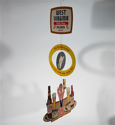West Virginia Pale Dry Beer Hanging Festoon Sign
