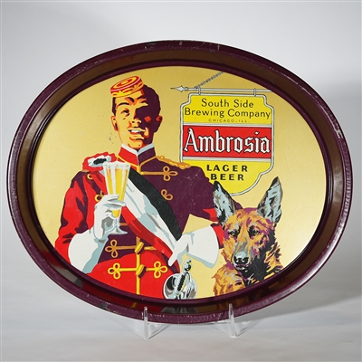 Ambrosia Lager Beer Advertising Tray