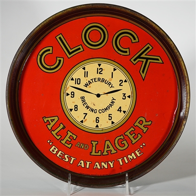 Clock Ale Lager BEST ANY TIME Advertising Tray