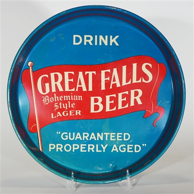 Great Falls Bohemian Style Lager Beer Advertising Tray
