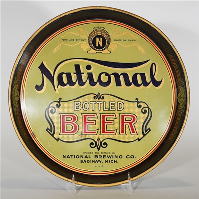 National Bottled Beer SAGINAW MI Advertising Tray
