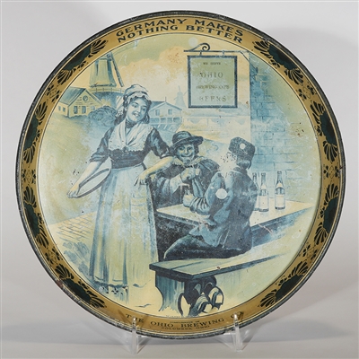 Ohio Brewing GERMANY MAKES NOTHING BETTER Delft Style Tray