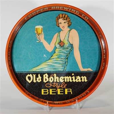 Old Bohemian Style Cooper Brewing Advertising Tray