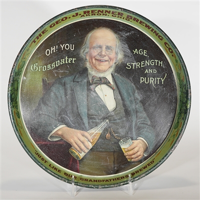 Renner Brewing OH YOU GROSSVATER Advertising Tray AKRON