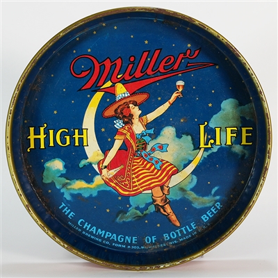 Miller High Life Lady On The Moon Tray 