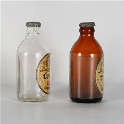 Coors Export Lager 8 OZ Stubby Bottle Pair 