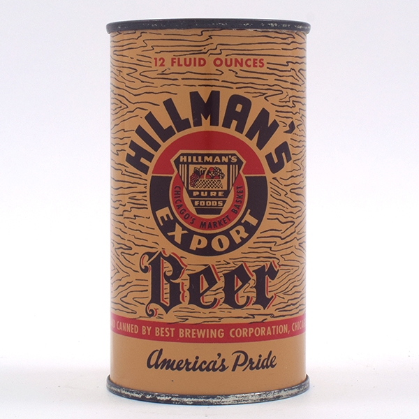 Hillmans Beer Opening Instruction Flat Top 82-16